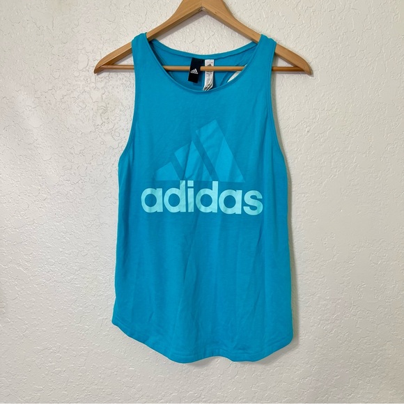 adidas Tops - Adidas Tank Top Women's Size S Blue Sleeveless Athletic Workout Casual Logo